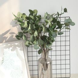 Decorative Flowers Imitation Eucalyptus Leaves Money Leaf Ginkgo Manufacturers Home Decoration Plant Wall Artificial Flower