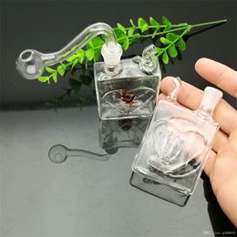 Hookahs Mini Portable Glass Cigarette Box Water Tobacco Pot Wholesale Bongs Oil Burner Pipes Water