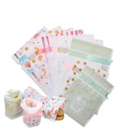 Gift Wrap LBSISI Life 10pcs Plastic Drawstring Bag With Ribbon Cookie Snack Candy Bags Birthday Party Wedding Decor Favour Bags1