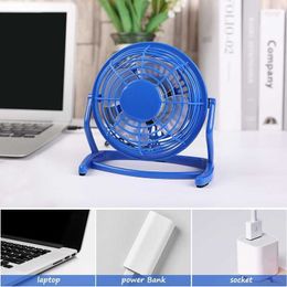 Electric Fans Universal USB Silent for Office Home PC Laptop Notebook Summer Cooling Rotatable Mini with 4 Blades