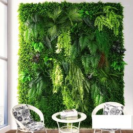 Decorative Flowers Home Decoration Artificial Plant Lawn Interior Fake Grass Green Landscaping Wall Bedroom Covered