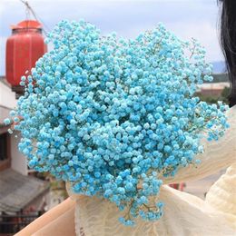 Decorative Flowers Wreaths 100g Dried Preserved Flowers Natural Fresh Gypsophila Paniculata Baby's Breath Flower Bouquets Gift for Wedding Gift For Guest 230313