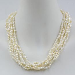 Choker 6 Shares. 3MM Natural White Baroque Pearl Necklace. Dress Up Fashionable Women's Jewellery