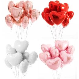 Party Decoration 18inch Rose Gold Heart Foil Balloons Inflatable Helium Ballons Birthday Party Wedding Decoration Balloon Baby Shower Supplies Y2303