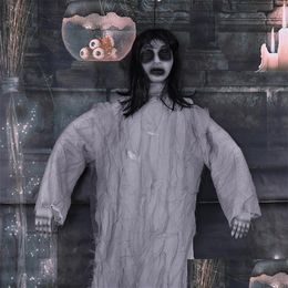 Andra festliga festförsörjningar Halloween hängande kvinnliga Haunted House Horror Props Ornament Home Decor Terror Scary 220826 DRO DHR8T