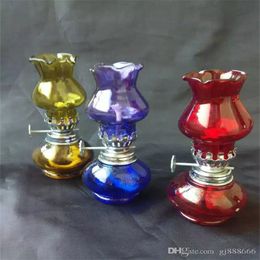 Hookahs Color glass alcohol lamp glass bongs accessories Glass Smoking Pipes colorful mini multi-