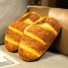 Slippers Simulated Bread Toast Women's Funny Novelty Shoes Home Kawaii Slipper Girl Interesting Creative Booties