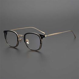 Brand Sunglasses new Versatile Japanese ultra-light trend pure titanium full-frame myopia glasses frame height number for couples