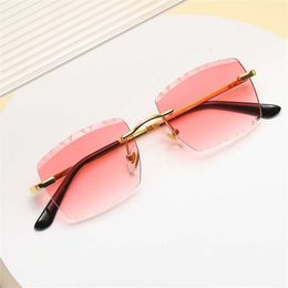 Brand Sunglasses new cut edge angle small glasses fashion ocean gradient color card home trend