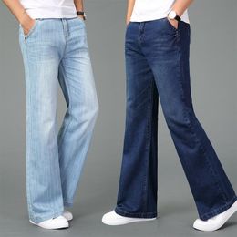 Men's Jeans Spring Mens Bell-Bottoms Jeans Denim Pants Vintage Retro Wide Leg Trousers Slim Fit Cowboy Skinny Trousers Flared Pants 230313