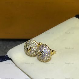 Designer Earrings For Women Men Titanium Steel Studs Rose Gold Silver Starry Stud Earring V Luxury Designers Jewelry Wedding Accessories