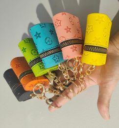Дизайнерская печать для ключей кошелька кошелек кошелек для подвесной кулон -цепь шарм ковш Сумка цветочный мини -держатель монеты для брелок для брелок для подарков аксессуары