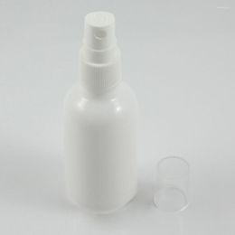 Storage Bottles 100PCS A Lot Pump Plastic Glass Bottle 50ml 1.7 OZ Cosmetic Packaging In Opal White