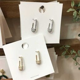 Dangle Chandelier Pin Clip Earrings Simple Female Small Earrings Female Design Full Of Earrings French Net Fashion G230313