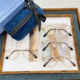 Brand Sunglasses new G family's art round flat lens same of star can be equipped with short-sighted glasses frame gg2o