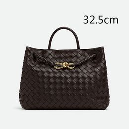 Andiamo Womens Deri Tote Intrecciato Hobo Crossbody Omuz Çantası Çıkarılabilir Kayışlar