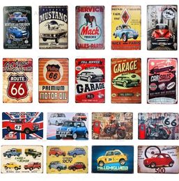 Motorcycle Metal Tin Signs Mustang Motorcycles Car Motor Oil And Gasoline Garage Route 66 Art Poster Pub Bar Club Decor Wall Plaque Painting custom signs 30X20CM w01