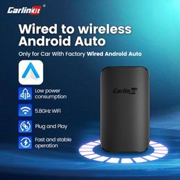 2023 CarlinKit Car Android Auto Wireless Adapter A2A Smart Ai Box Plug And Play Bluetooth WiFi Auto Connect For Wired Android Auto Cars
