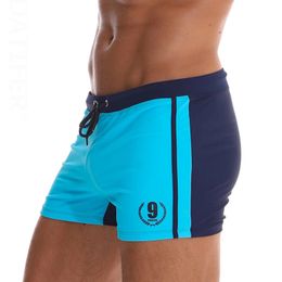 Men's swimwear Swimwear Mens Breathable Swimsuits Man Swim Trunks Boxer Briefs Sunga Swim Suits Maillot De Bain Beach Shorts 230313