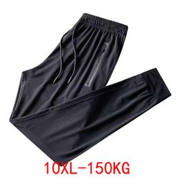 Mens Pants Summer Autumn sports pants hole Breathable sweatpants Men plus size 8XL 9XL 10XL big sales pants stretch elasticity Pants 230313