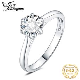 Solitaire Ring JewelryPalace Moissanite D Colour 05ct 1ct 15ct 2ct Round Cut S925 Sterling Silver Solitaire Wedding Engagement Ring for Women Z0313