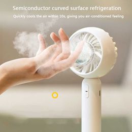 Electric Fans Handheld 2000mAh USB Rechargeable Mini Portable Peltier Semiconductor controller Refrigeration