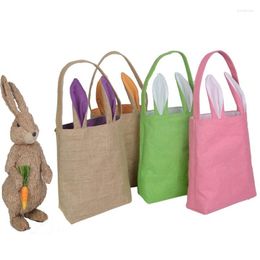 Gift Wrap 100PCS/Sets Cute Cotton Burlap Bags Ear Shape Gifts Easter For Kids In Year Birthday