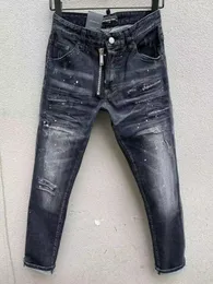 DSQ PHANTOM TURTLE Jeans da uomo Classico Moda Uomo Jeans Hip Hop Rock Moto Uomo Design casual Jeans strappati Jeans skinny denim effetto consumato 6821