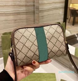 2023 Designers Letter Printed Shoulder Bag For Women Luxury Camera Bags Brand 11 Real Leather Canvas Matching Purse Fashion Shopping Crossbody Tote Wallet