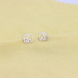 Stud Earrings ZFSILVER Fashion 925 Sterling Silver Korean Lovely Simple Elephant For Women Charm Jewellery Accessories Party Gifts