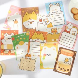 Sheets Cute Animal Series Paper Planner Stickers Sticky Notes Kawaii Stationery Memo Pad Notepad Decoration School Supplies