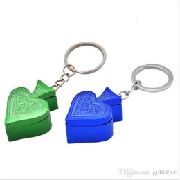 Smoking Pipes The New Metal Pipe Poker Heart Keychain Portable Pipe