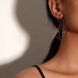 Dangle Earrings Fashion Simple Cool Exaggerated Music G Note Shaped For Women Statement Gold Colour Big Pendant Earring Party Jewellery