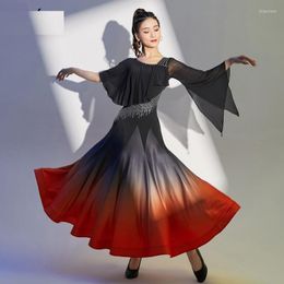 Stage Wear X6017 Modern Dance Skirt Girls Ballroom Dancing Costume Diamond Waltz Costumes Performance Clothes