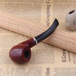 Smoking Pipes Redwood Ring Solid Wood Pipe Gift Box Portable Removable Bending Free Hammer