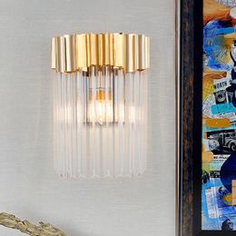 Wall Lamps Postmodern Simple Crystal Led Lamp Creative Living Room Dining Bedroom Aisle Art Designer Bedside Sconce