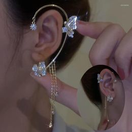 Backs Earrings Butterfly Earcuff For Women Without Piercing 2023 Fashion Ear Clip Bride Wedding Jewellery