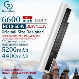 11.1V 4400MAh Laptop Battery AA-PB6NC6E AA-PB6NC6W AA-PB8NC6B BA43-00189A AA-PB8NC8B For Samsung NC10 NC20 N110 N120 white