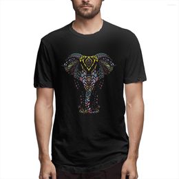 Men's T Shirts Embroidered Elephant Short Sleeve T-shirt Summer Tops Fashion Tees