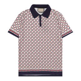 luxury brand mens designer polo T shirt summer fashion breathable short-sleeved lapel casual topM-3XL#024