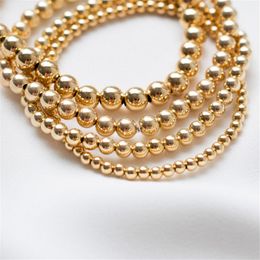Charm Bracelets Handmade Gold Beads 14K Filled Jewellery Boho Vintage Women 230313