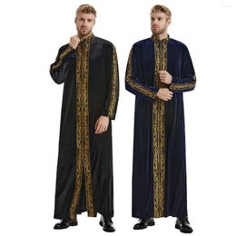 Ethnic Clothing Qamis Man Muslim Men Abaya Islam Pakistan Arabic Islamic Robe Embroidered Robes Long Sleeve Saudi Arabia Fashion Kameez