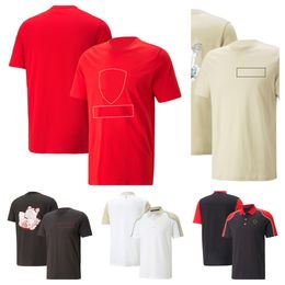 2023F1 Work racing suit Formula One car logo Custom Team Short Sleeve T-shirt Fan Quick Dry Short sleeve crew neck sports Breathable top