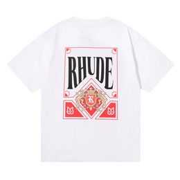 Spring Summer Rhude T Shirt Man T Shirts Women Tees Skateboard oversize Men Short Sleeve T-shirt luxury Brand Mens T-shirts US SIZE S-XXL 7q