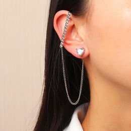 Stud Earrings 1 PC Ear Clip Long Tassel For Women 2023 Zircon Cuff Earring Line Fashion Jewellery Gift