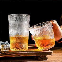 300ml Glacier Glass Cups Drinking Glasses Frosted Simple Milk Glass Beer Glass Juice Glass Coffee Cup for Mixed Drinks Water Beer Whisky