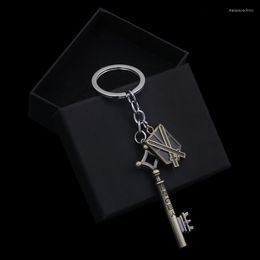 Chains Attack On Titan Keychain No Kyojin Pendant Bead Leather Necklaces Cosplay Animation Accessories Drop Jewelry Gift For Men Women