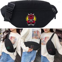 Waist Bags Women Breast Package Monster Print Outdoor Sports Bag Canvas Pouch Korean-style Fanny Crossbody Male Banana