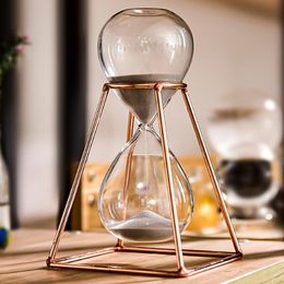 Clocks Accessories Other & Large Metal Hourglass Timer 30 Minutes Nordic Style Light Luxury Creative Office Living Room Decoration