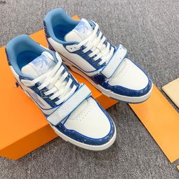 2022 Designer Sneaker Virgil Trainer Casual Shoes Calfskin Leather Abloh White Green Red Blue Letter Overlays Platform Low Sneakers Size 38-45 kmjkk rh80000019